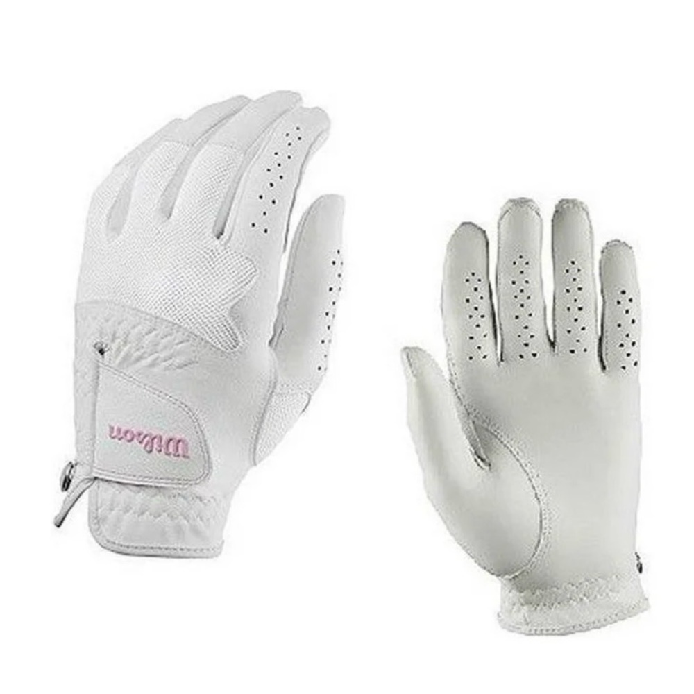 Wilson Women's Advantage Leather White Golf Glove Ladies Left Hand Size Small - Picture 3 of 5